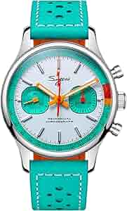 Amazon.com: Sugess Chrono Hertiage S387.02.T Racing Leather ST1901